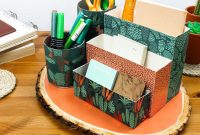 Eco-Chic Desk Organizer from Kitchen Recyclables