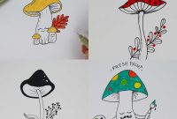 21 Beginner Mushroom Drawing Prompts