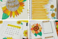 25 Radiant Sunflower Bullet Journal Designs