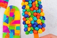 Rainbow Tissue Paper Ice Pops
