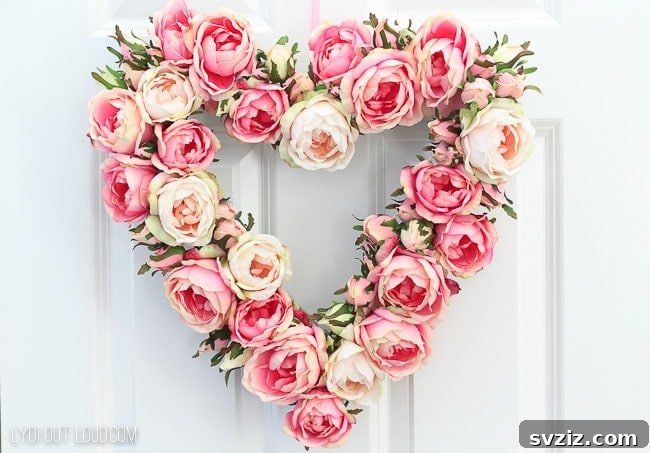 Floral Valentine’s Day Wreath
