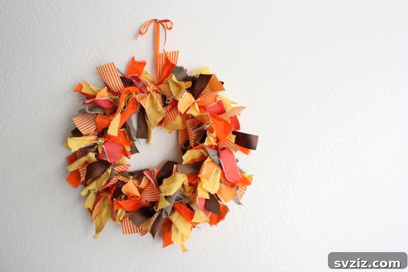 Autumn Fabric Wreath