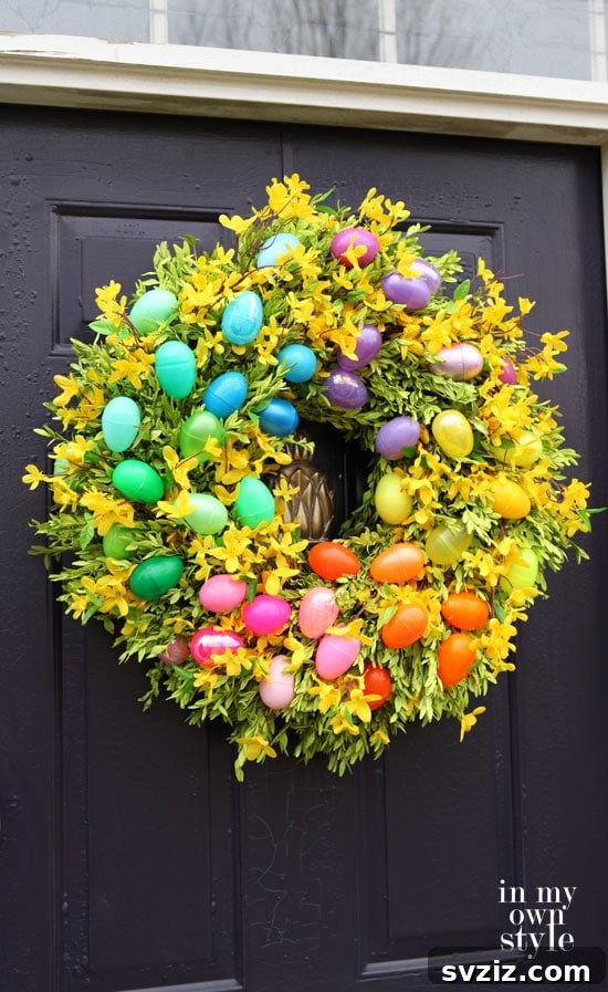 Spray Painted Spring Wreath