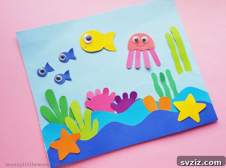 36 Creative Construction Paper Projects 19 Ocean Paper Craft