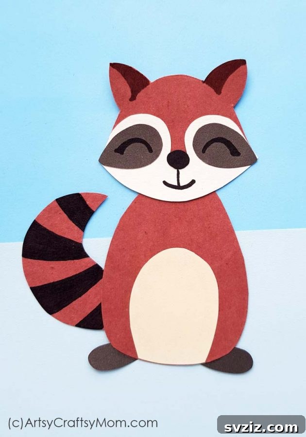 36 Creative Construction Paper Projects 22 Printable Racoon