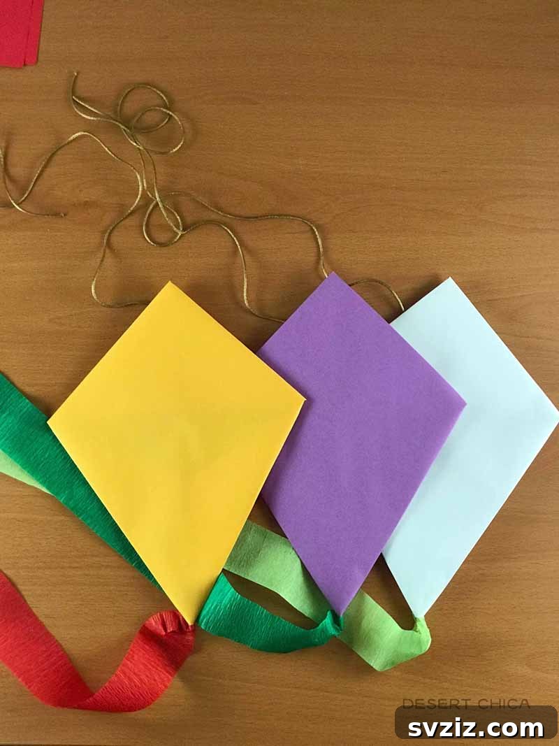 36 Creative Construction Paper Projects 23 Paper Kite