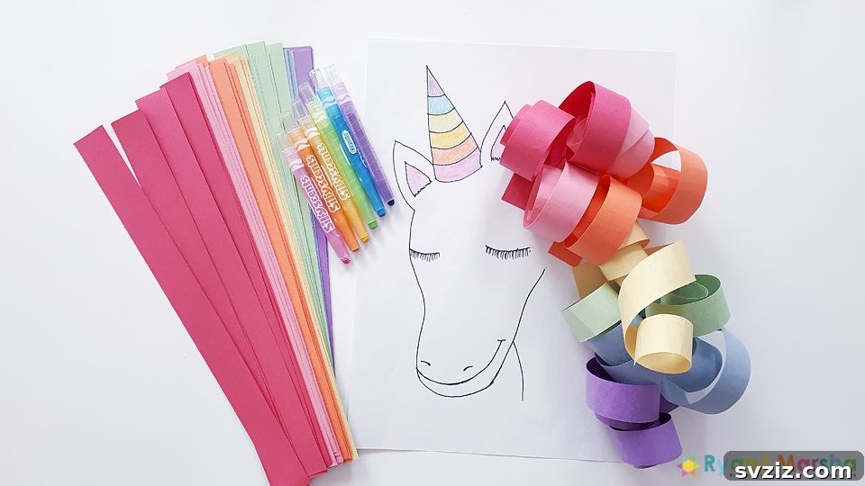 36 Creative Construction Paper Projects 36 Unicorn Mane
