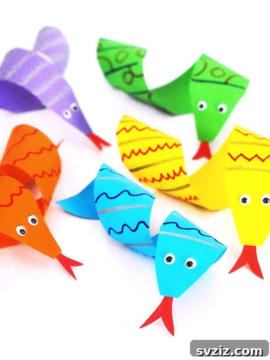 36 Creative Construction Paper Projects 38 Twirl Snake Craft