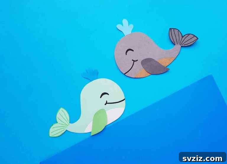 36 Creative Construction Paper Projects 5 Whale Crafts