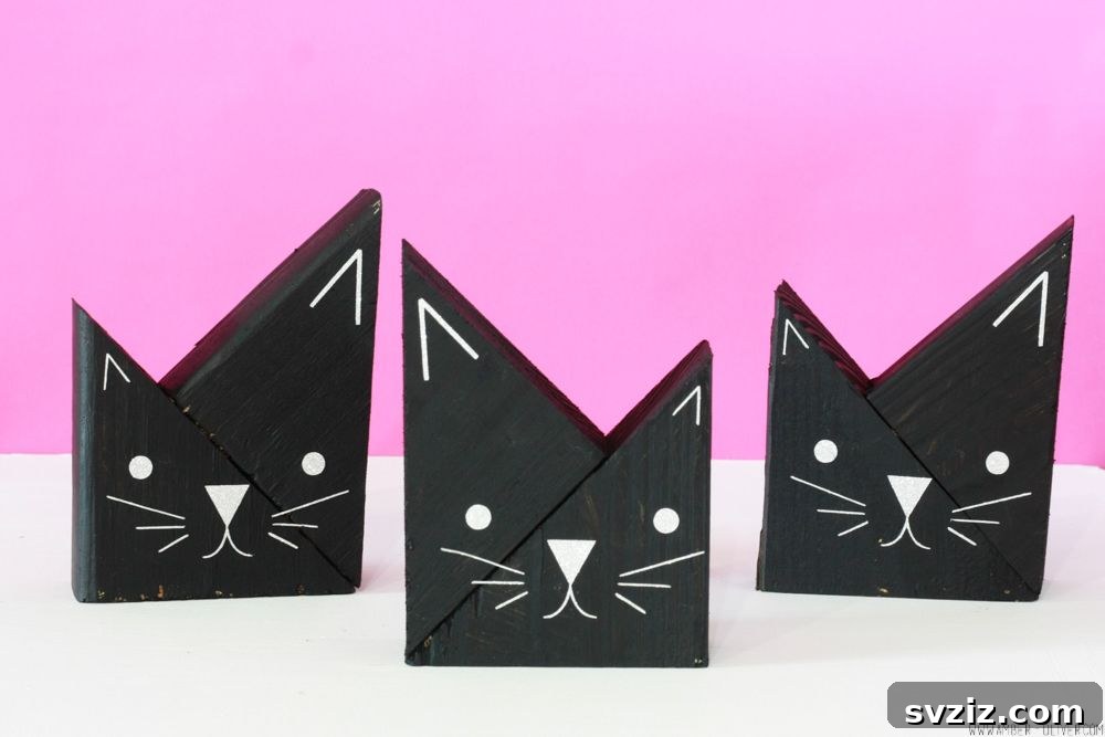 Unique DIY Wooden Cat Decor from Scrap Wood