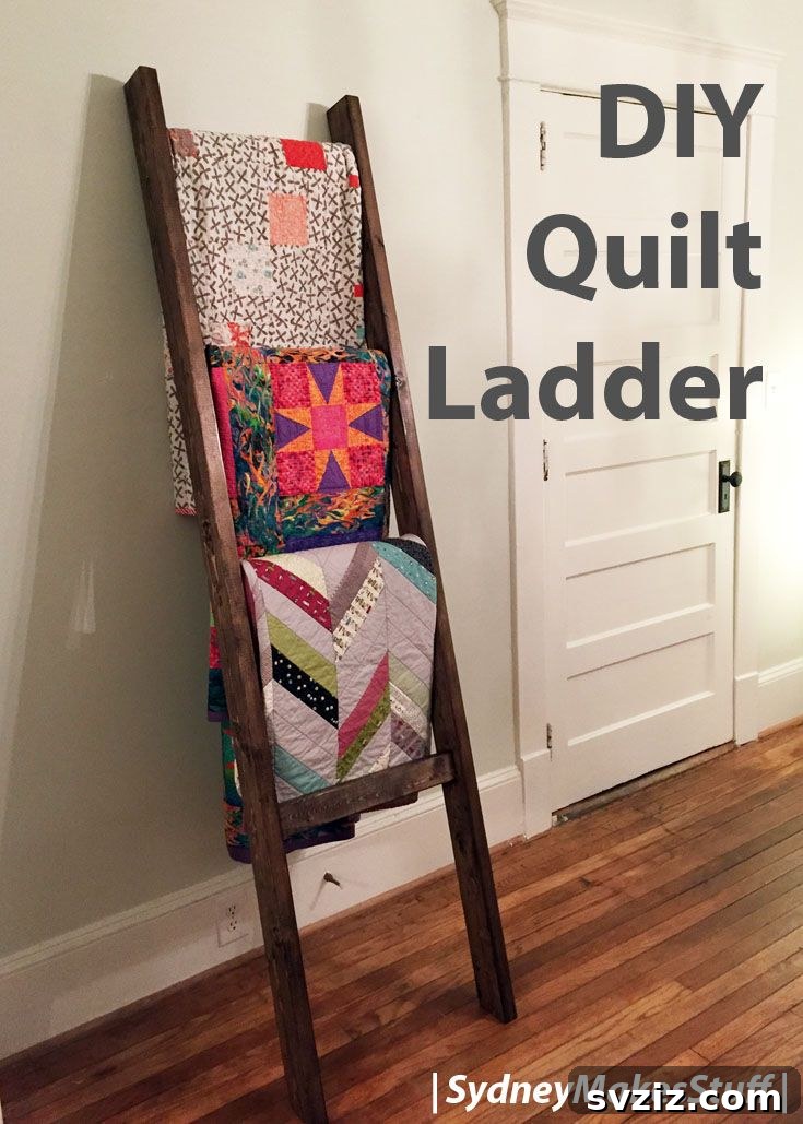 Practical DIY Quilt Ladder for Blanket Storage