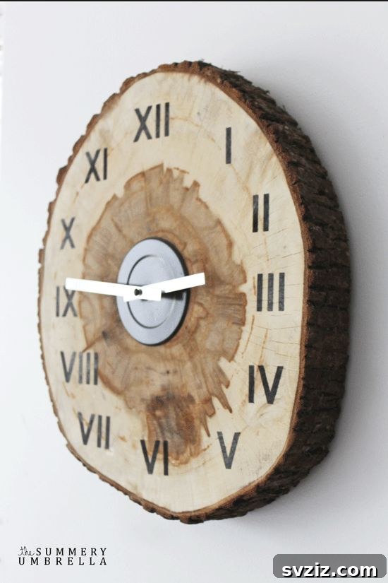 Rustic DIY Wood Slice Clock for Unique Home Decor