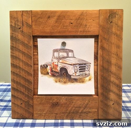 Simple DIY Wooden Picture Frame from Pallet Wood