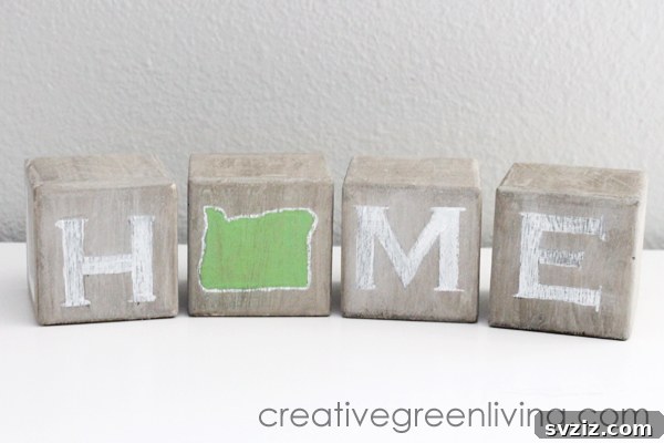 Personalized DIY Rustic Home State Art Blocks