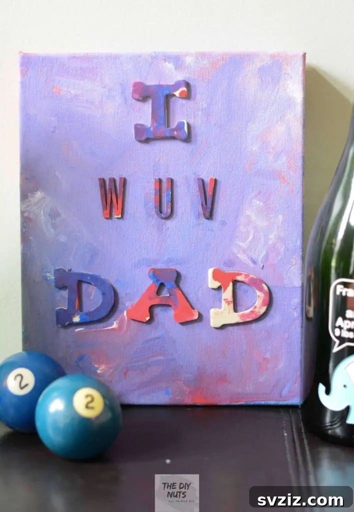 Customizable DIY Word Canvas Art for Special Gifts