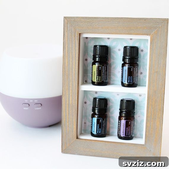 Functional DIY Desktop Essential Oil Display Shelf