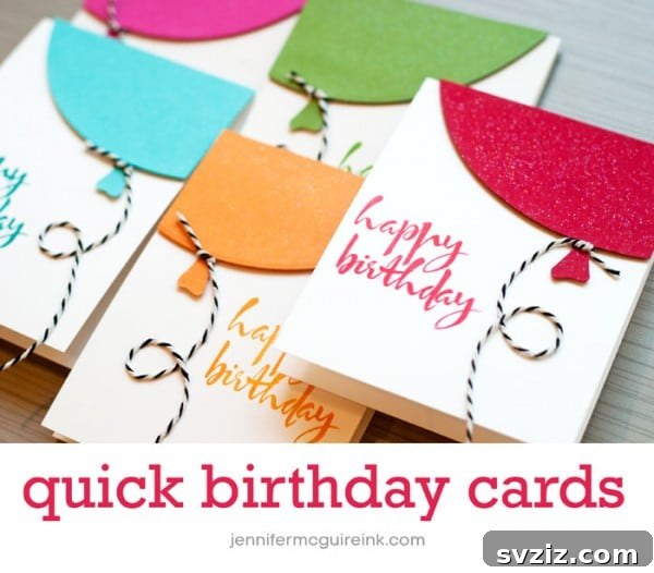 41 Creative Handmade Birthday Card Ideas 17 Quick and Easy Balloon String Birthday Card