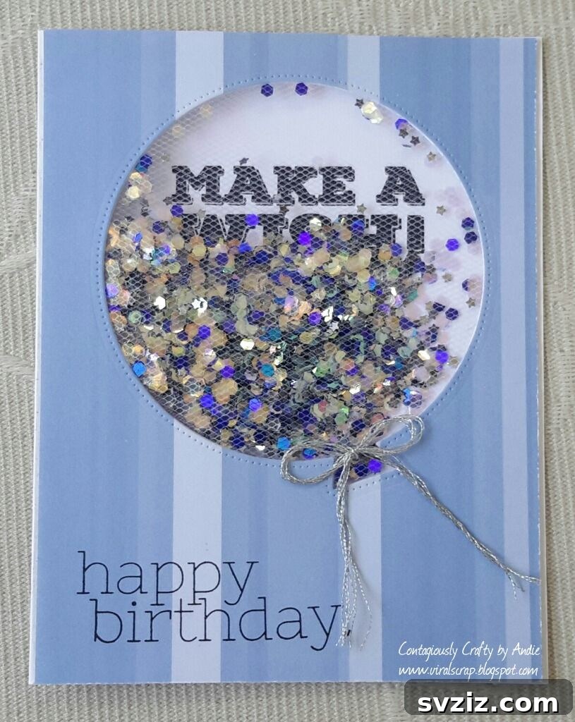 41 Creative Handmade Birthday Card Ideas 21 Tulle Birthday Balloon Card with Confetti
