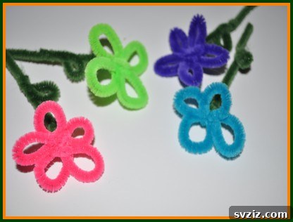 27 Creative Pipe Cleaner Crafts 7 Vibrant bouquet of pipe cleaner flowers in various colors, a lasting craft project for kids.