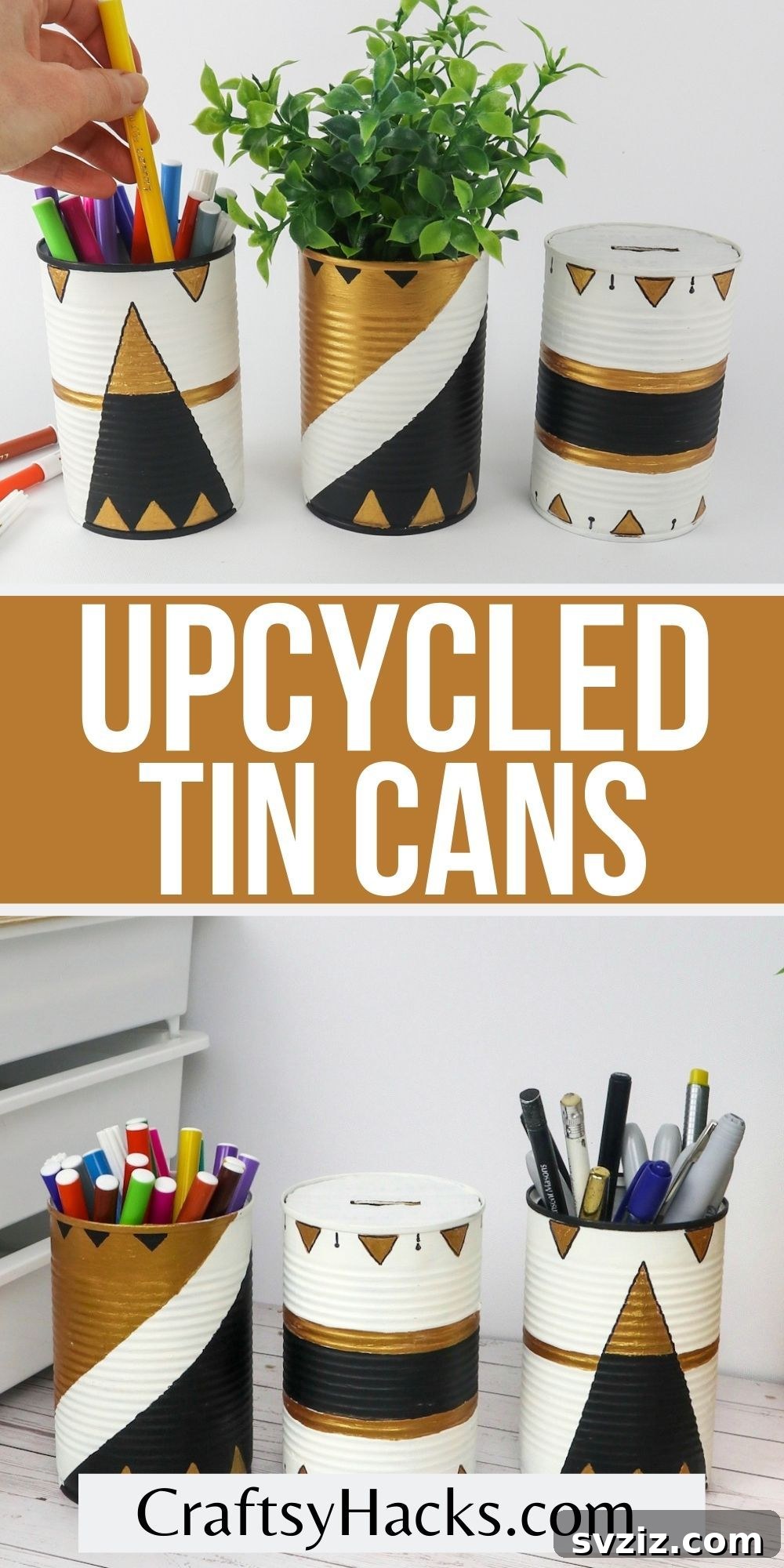 Repurposed Tin Treasures 27 A creative arrangement of upcycled tin cans, showcasing various designs and uses