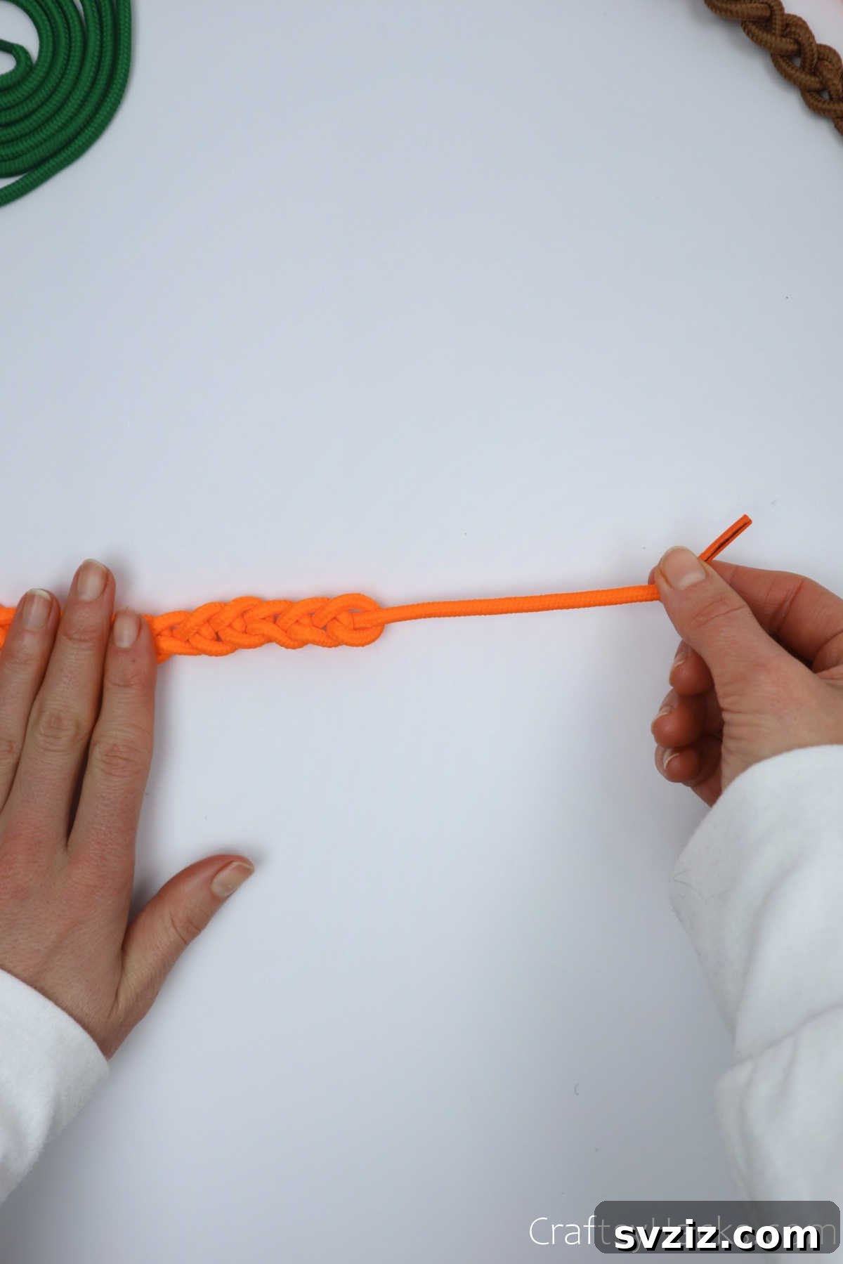 tying end knot