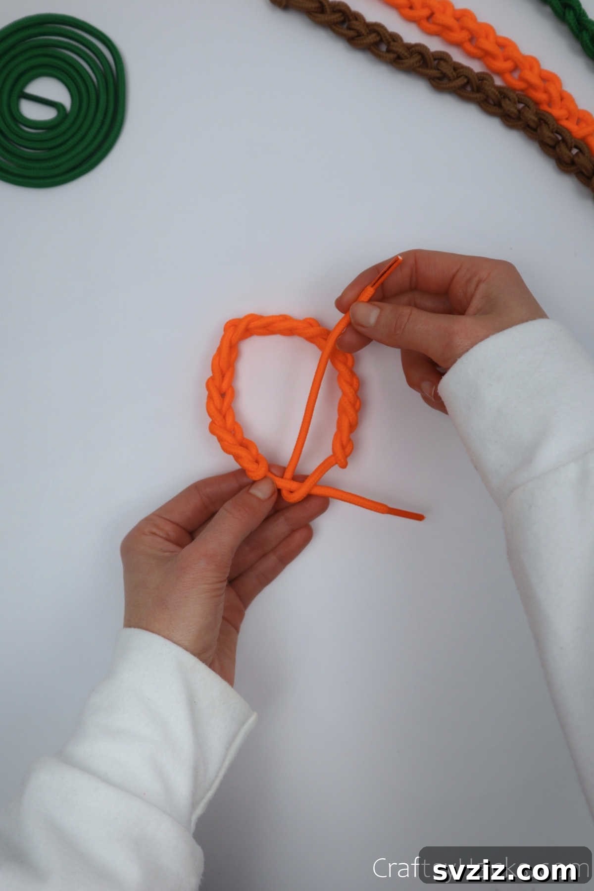 tying bracelet together
