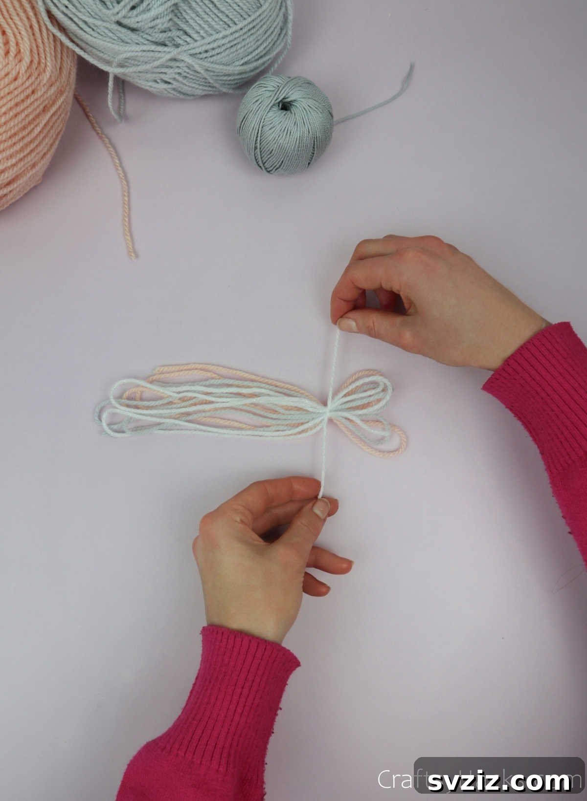 Magical Unicorn Toilet Roll Creations 12 knotting end of yarn