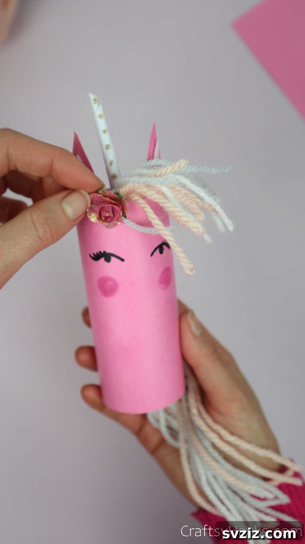 Magical Unicorn Toilet Roll Creations 21 adding decorations for unicorn