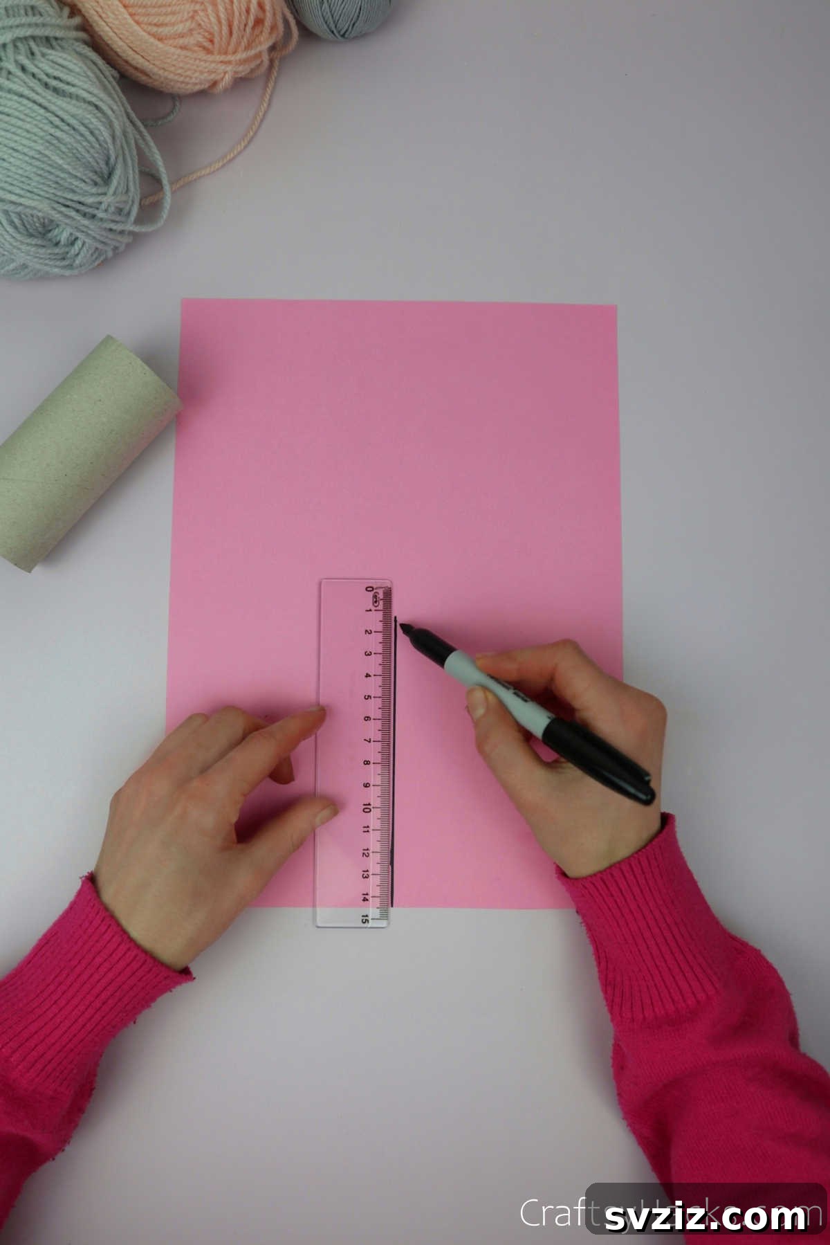 Magical Unicorn Toilet Roll Creations 7 measuring on paper with ruler