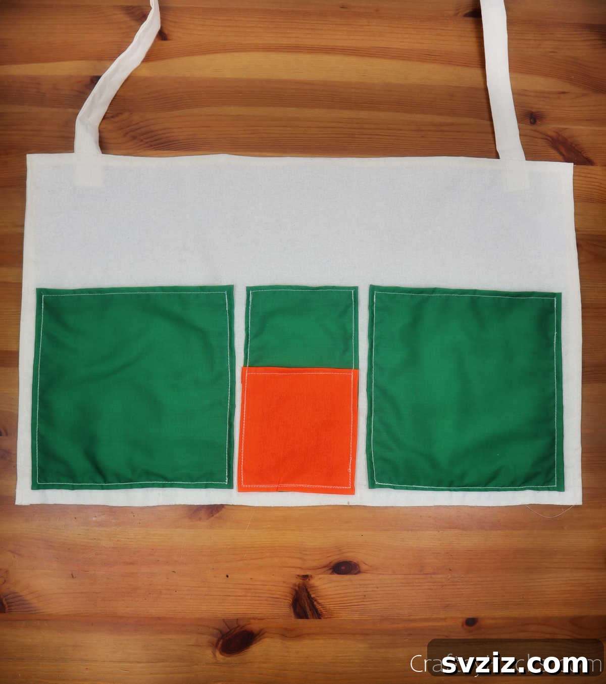 Finished pockets neatly sewn to the main fabric