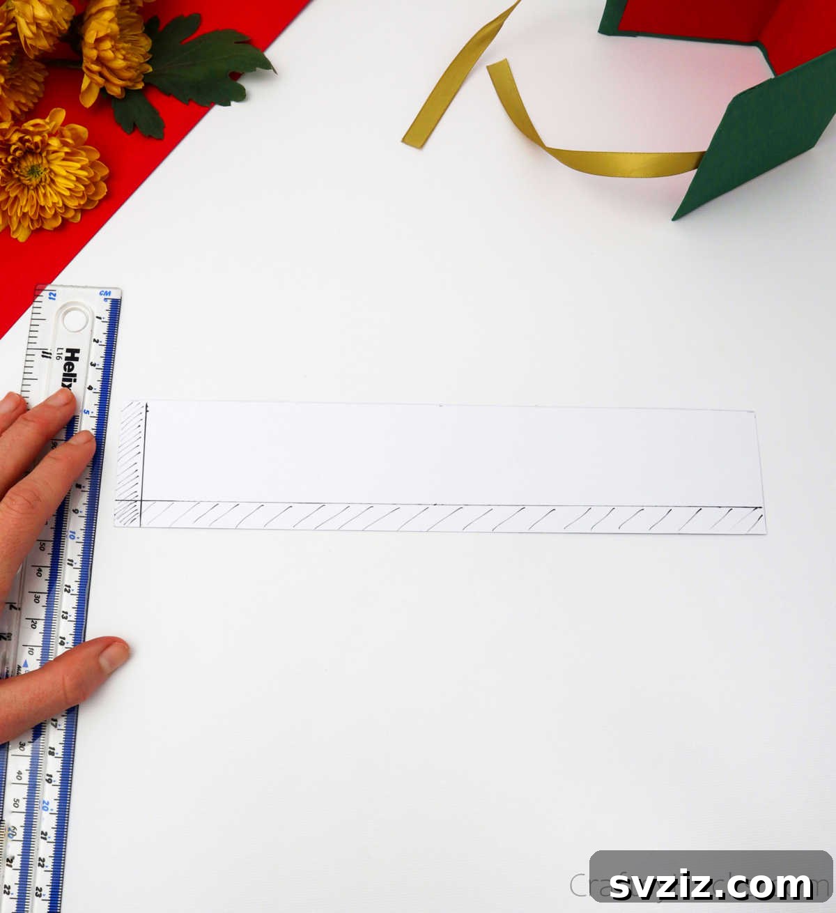 Craft Personalized Gift Boxes 14 measuring paper with ruler