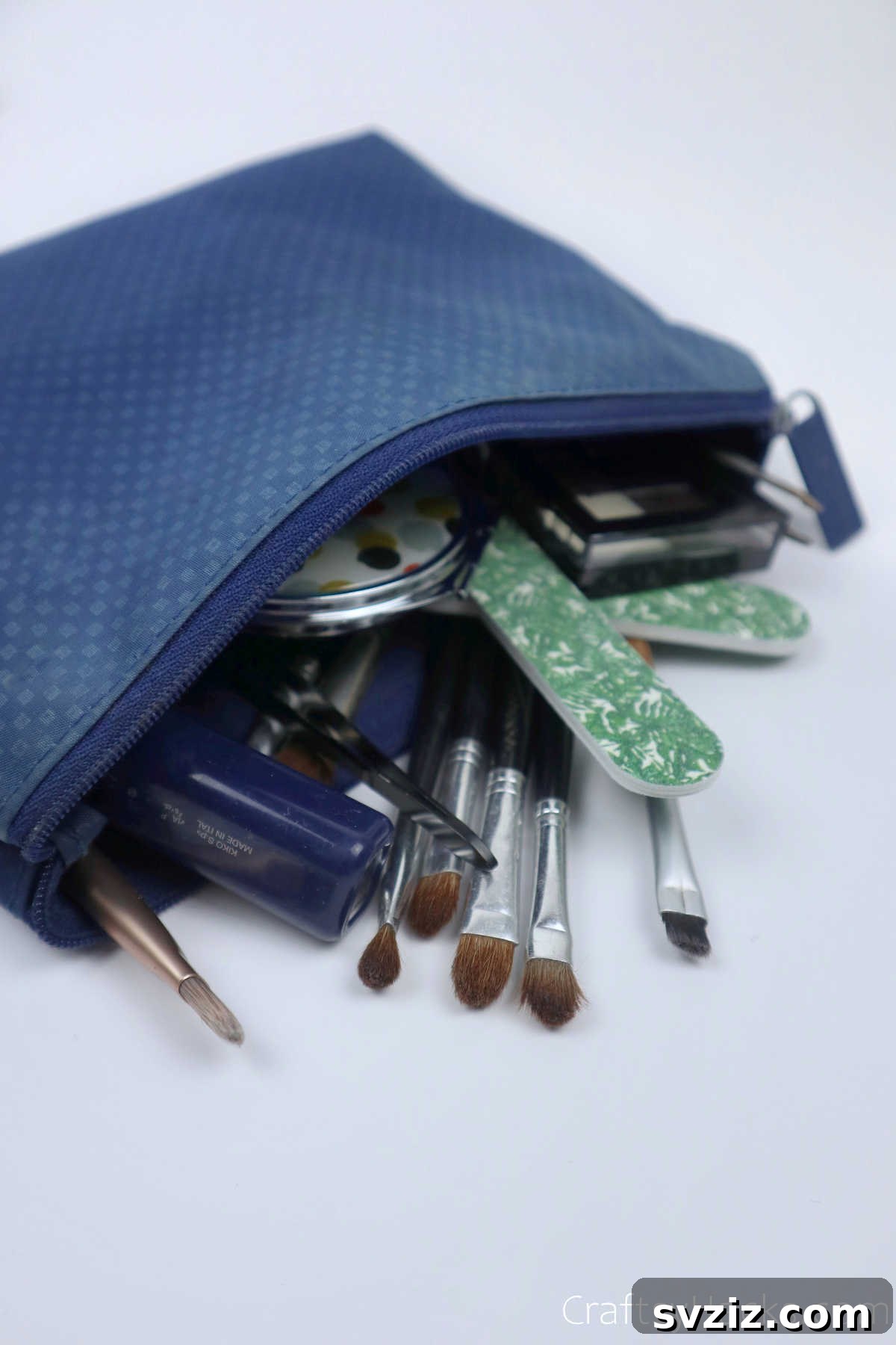 A bag of makeup and beauty accessories to be organized