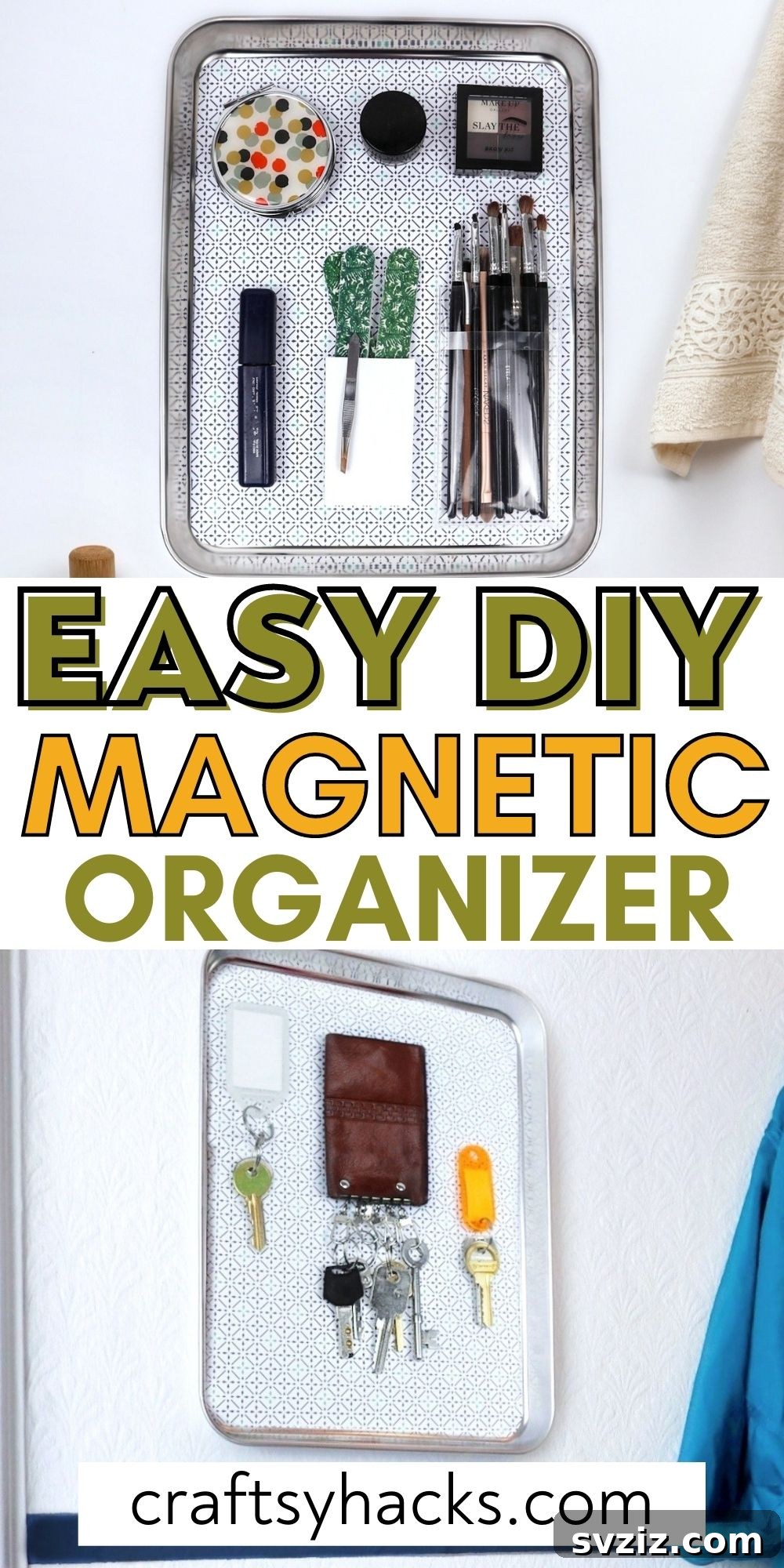 Easy DIY magnetic organizer showcasing home organization