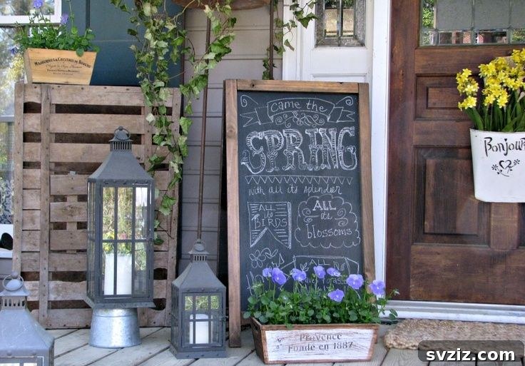 20 Spring Porch Decor Ideas to Inspire You 20 porch chalkboard