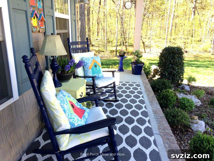 20 Spring Porch Decor Ideas to Inspire You 21 Outdoor Carpet