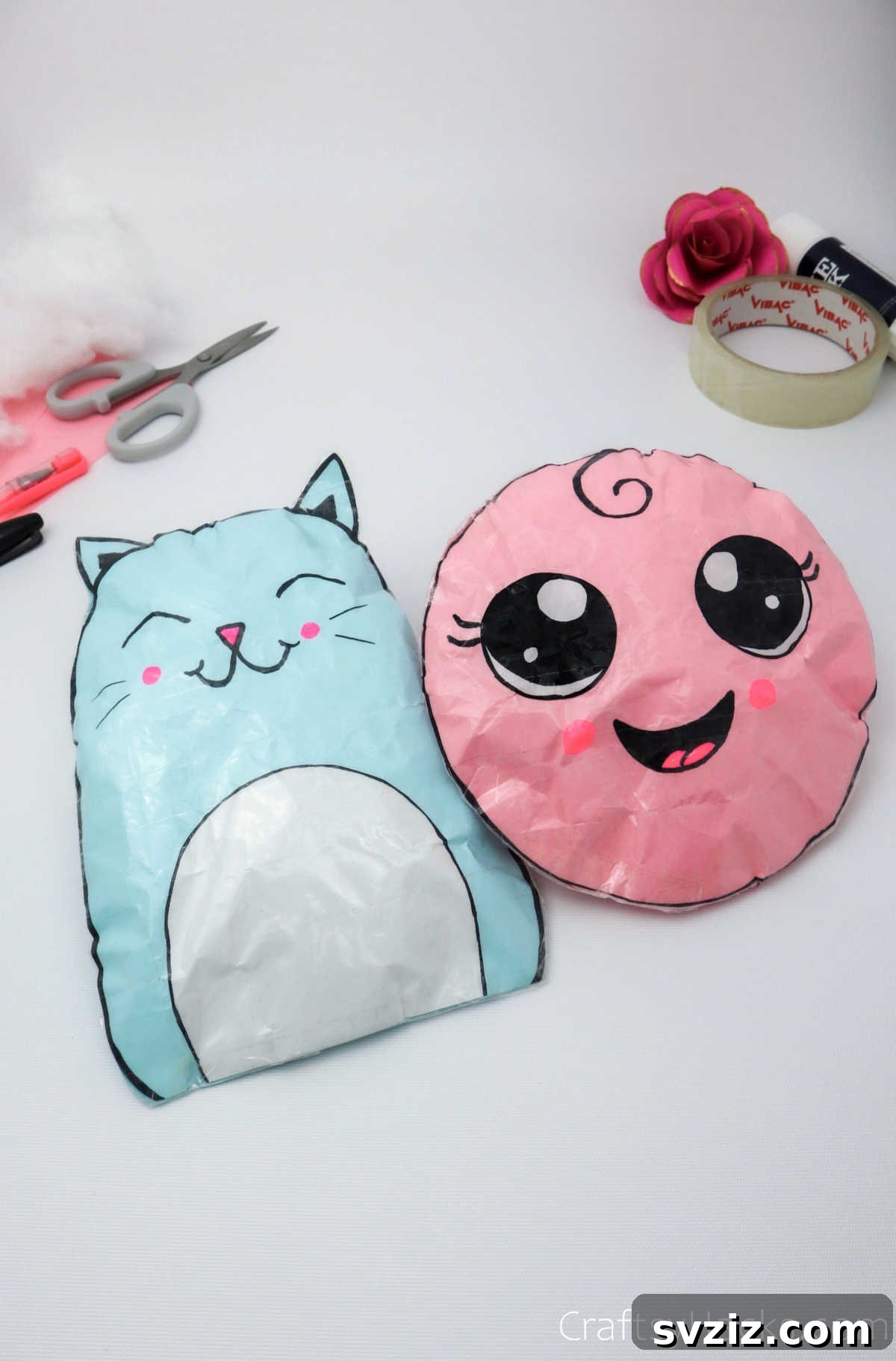 Create Adorable Paper Squishies Print Play 10 A vibrant collection of completed DIY paper squishies, showcasing various designs.