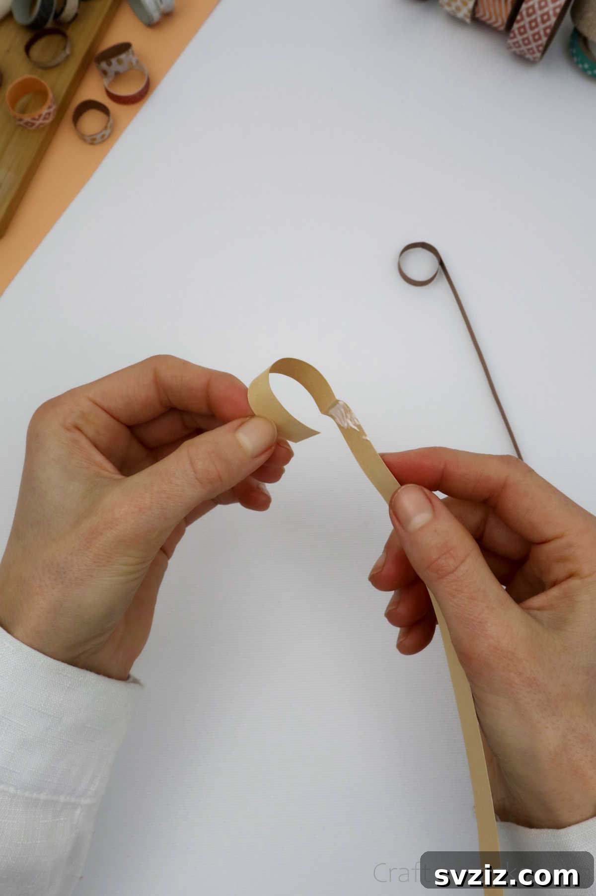 Craft Your Own Paper Ring 12 glueing paper strip
