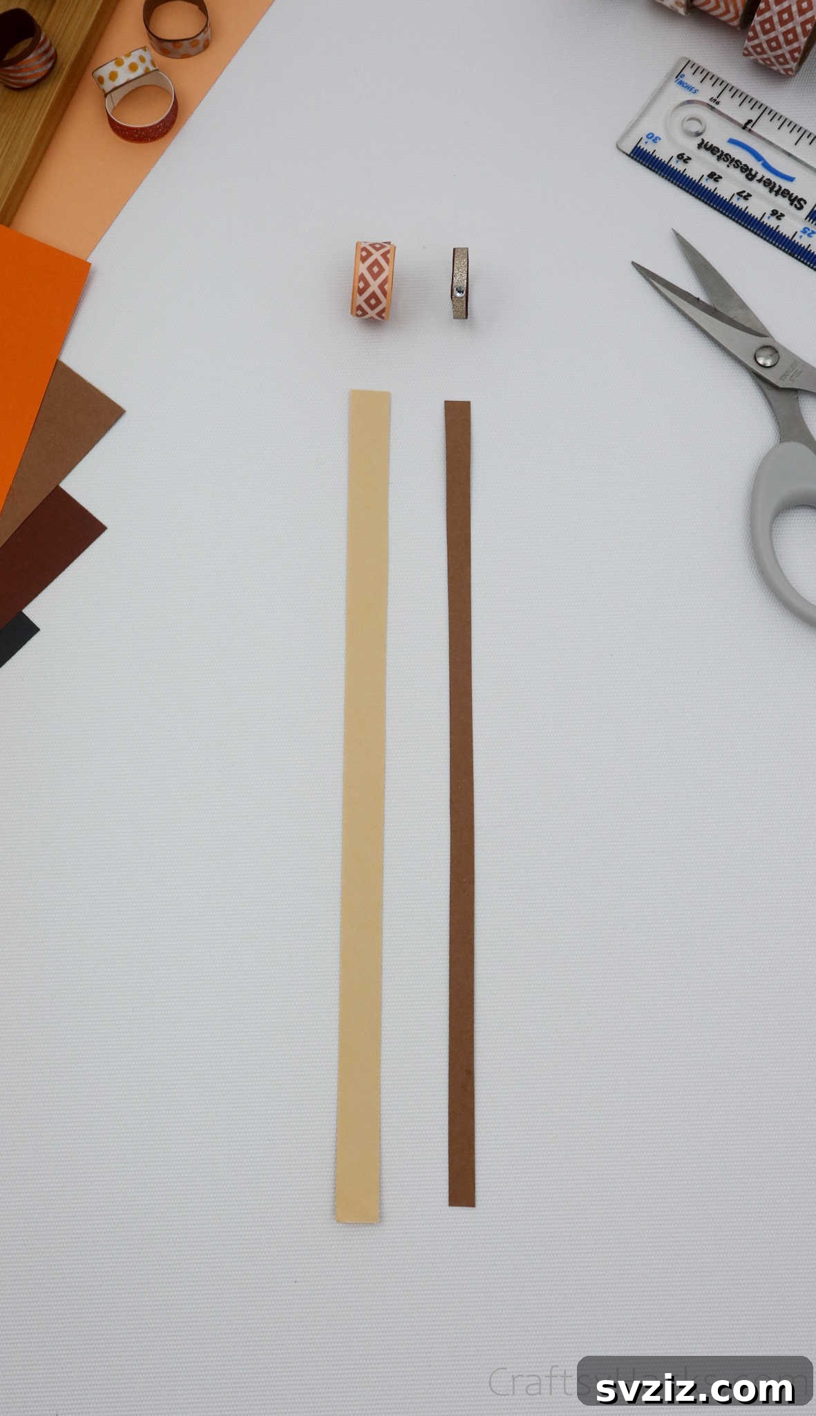 Craft Your Own Paper Ring 7 two strips of paper