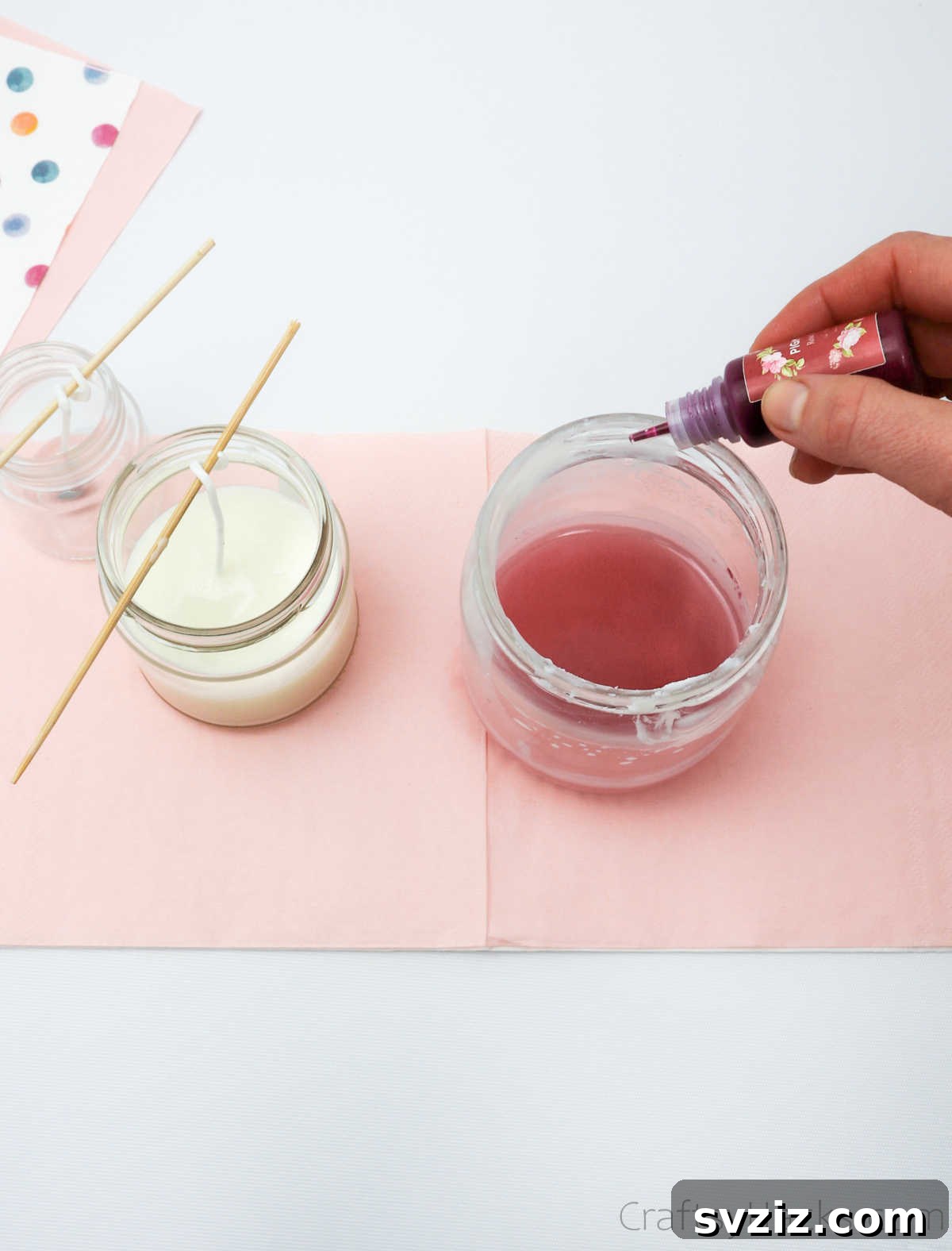 Crafting Your Signature Scented Candles 12 adding colouring to wax