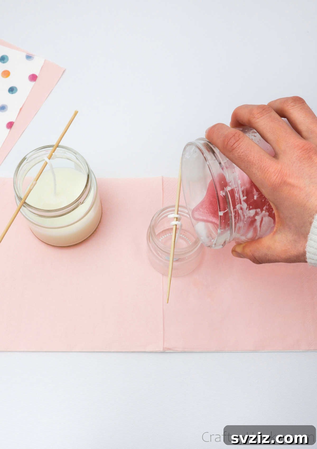 Crafting Your Signature Scented Candles 13 pouring wax into jar
