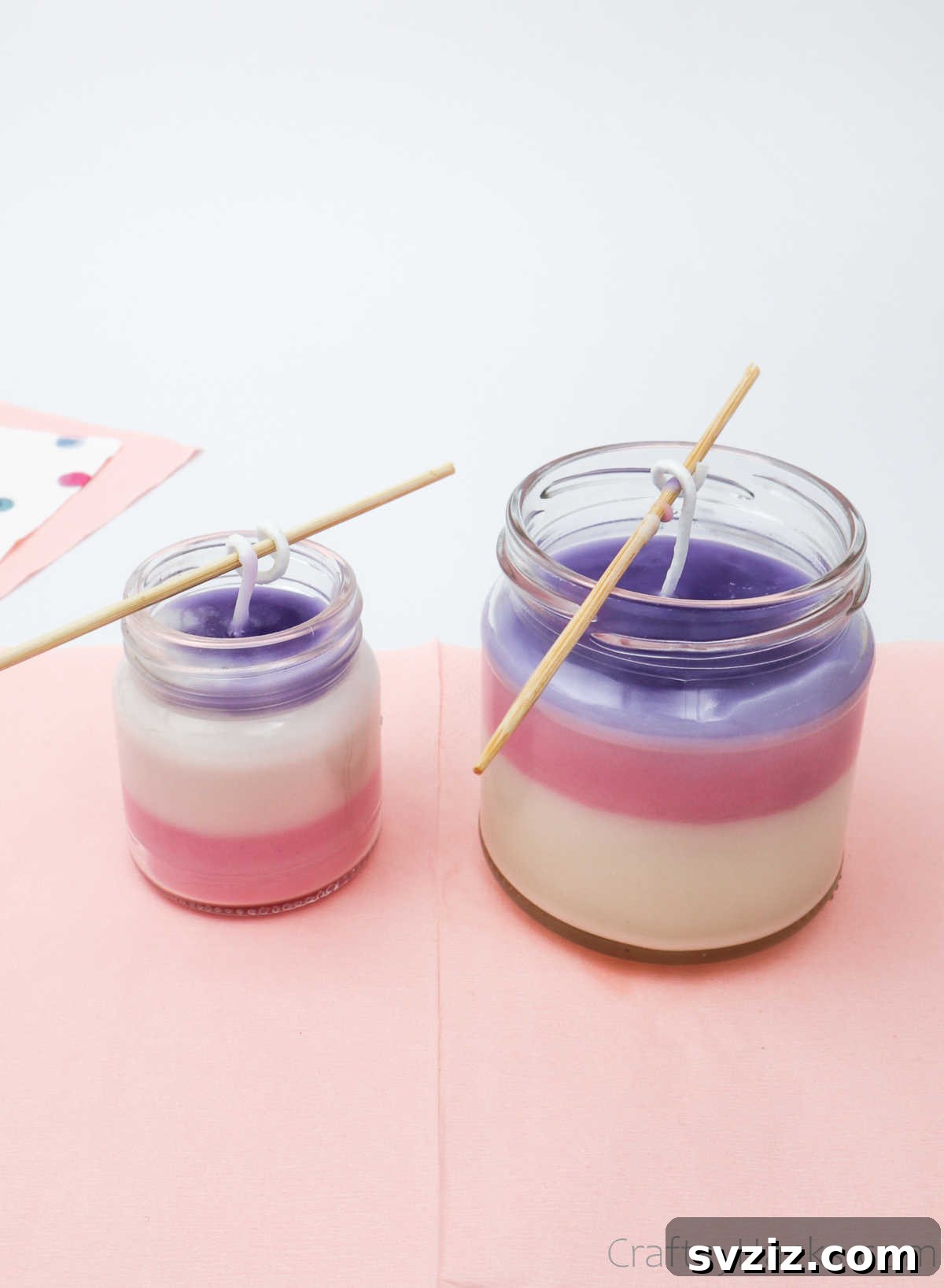 Crafting Your Signature Scented Candles 14 two jars filled with coloured wax