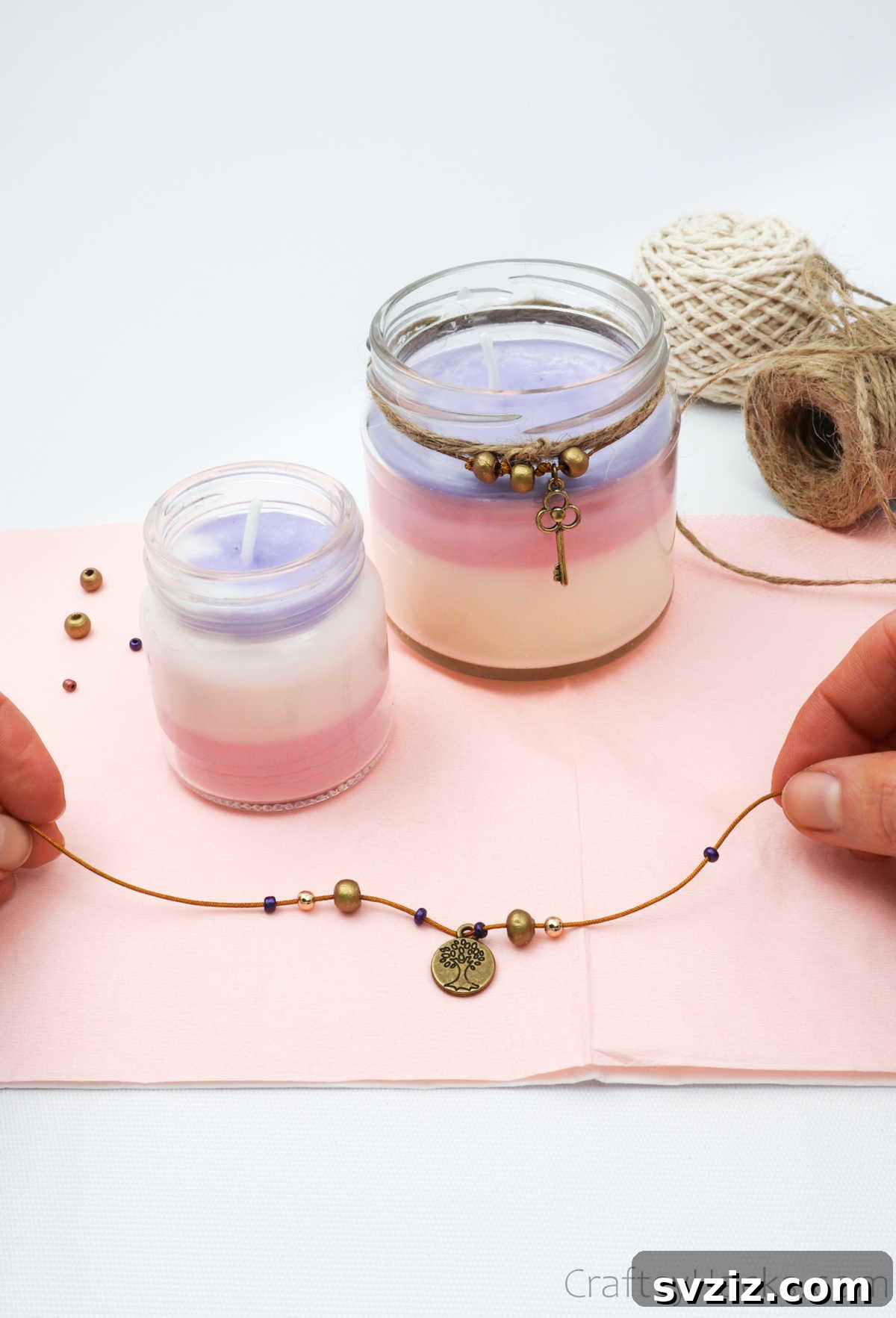 Crafting Your Signature Scented Candles 16 adding decorations to jars