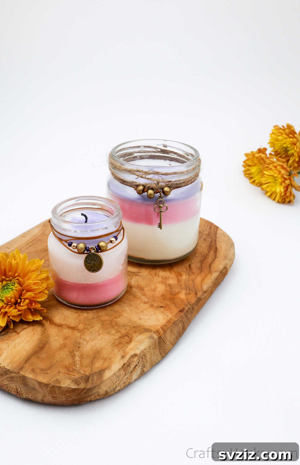 Crafting Your Signature Scented Candles 4 two candles on wood