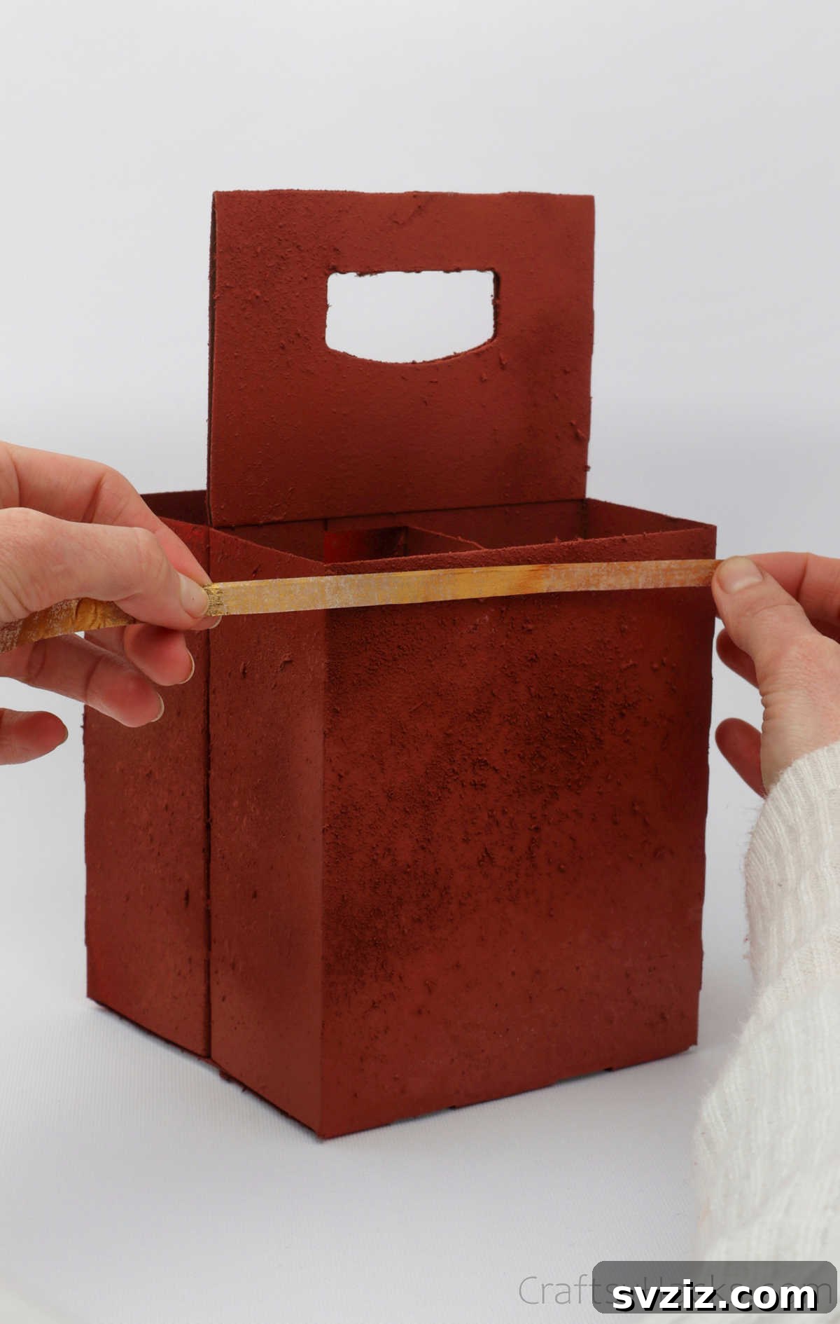 Adding decorative elements to the cardboard beer caddy