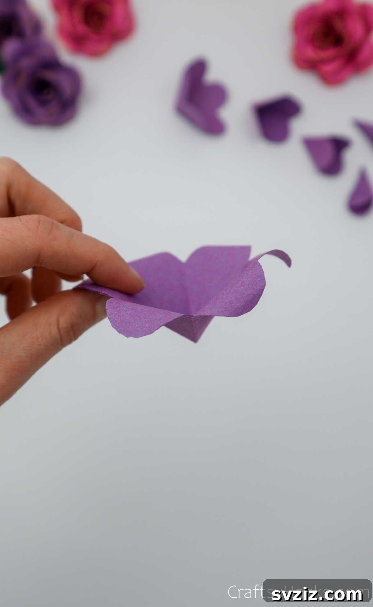 Crafting Beautiful Paper Blooms 23 A fully curled paper flower layer, showcasing the soft, realistic curves of the petals
