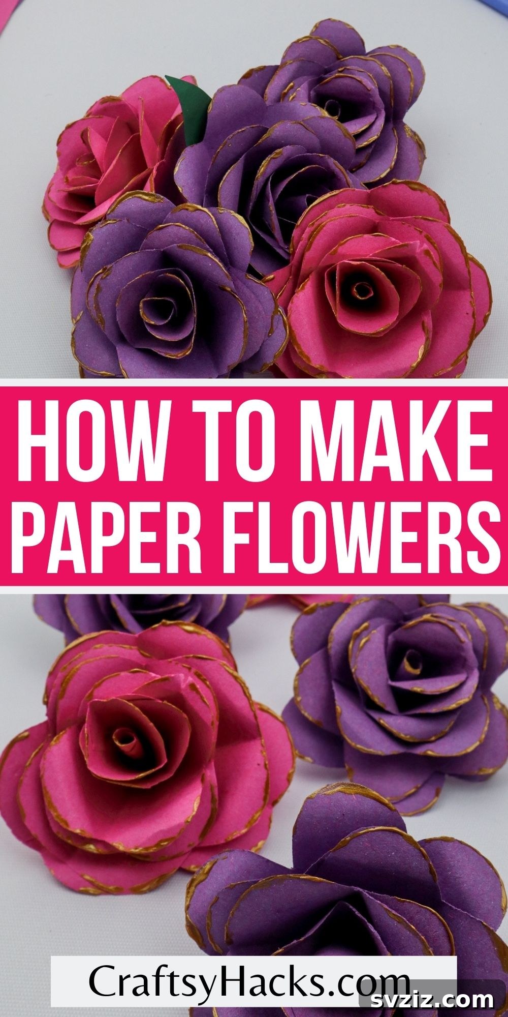 Crafting Beautiful Paper Blooms 33 A vibrant display of completed paper flowers, showcasing various colors and textures