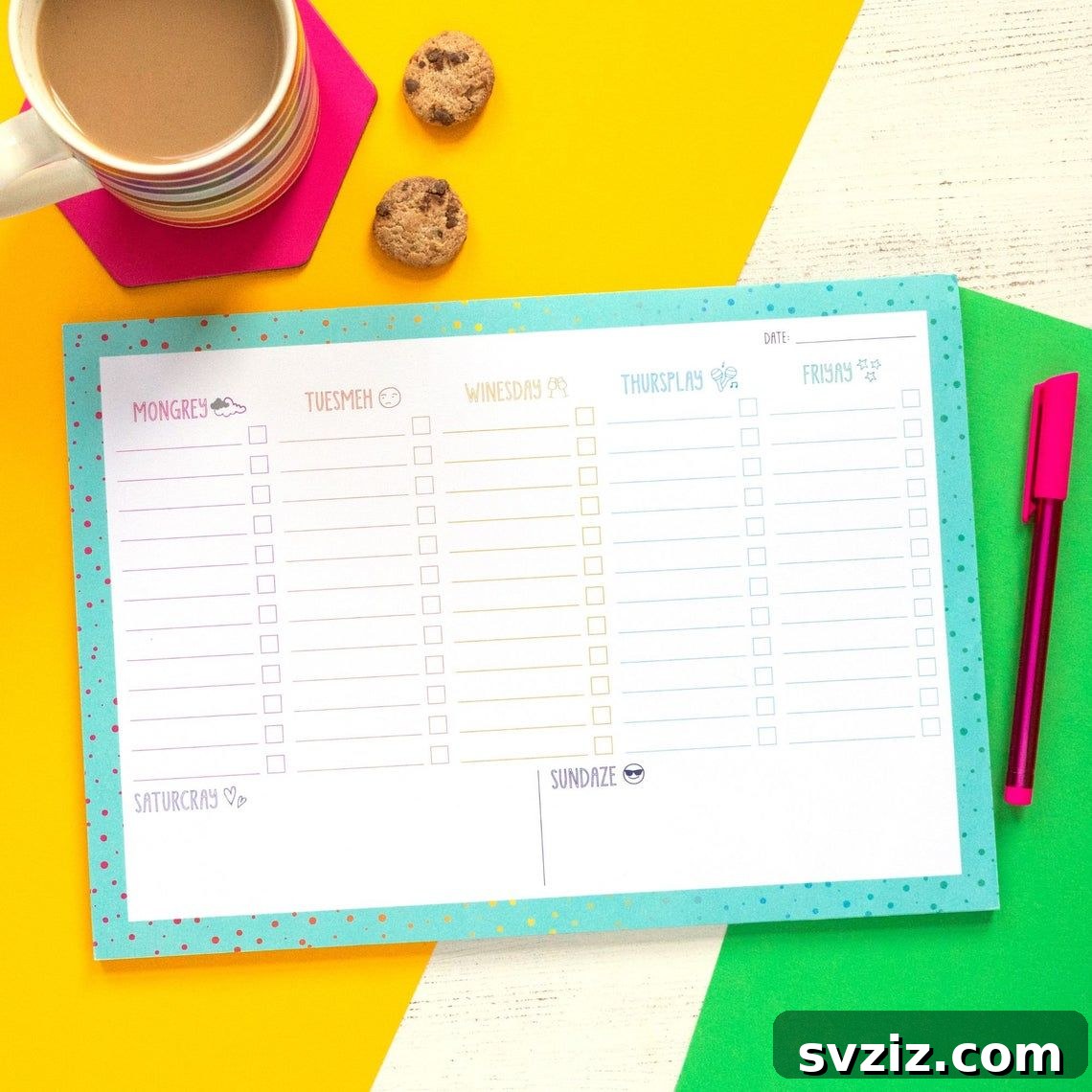Genius Student Strategies 9 Desk planner