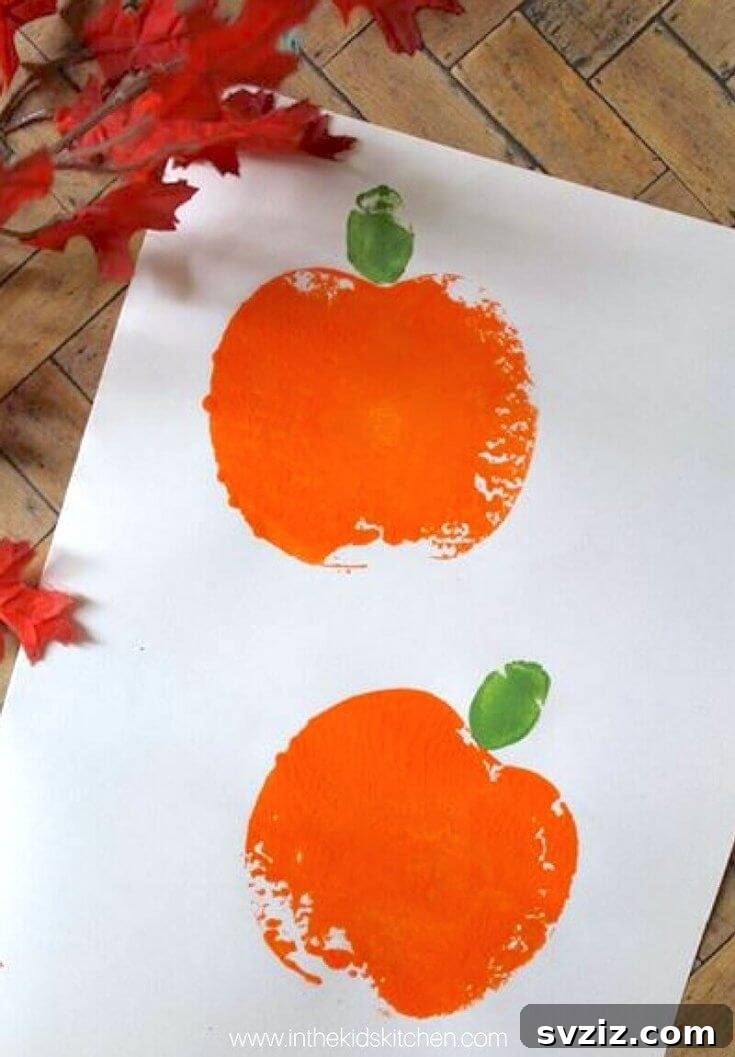 Pumpkin Apple Stamping
