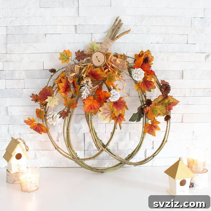 Pumpkin Grapevine Wreath