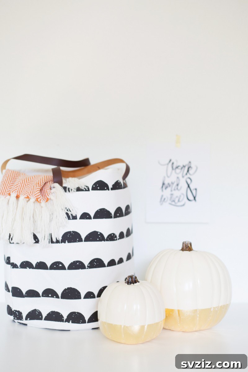 DIY Gold Leaf Dipped Pumpkins